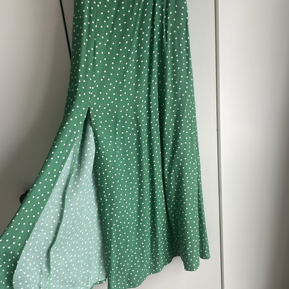 Reformation Green Midi Sundress with Spaghetti Straps - Picture 5 of 8